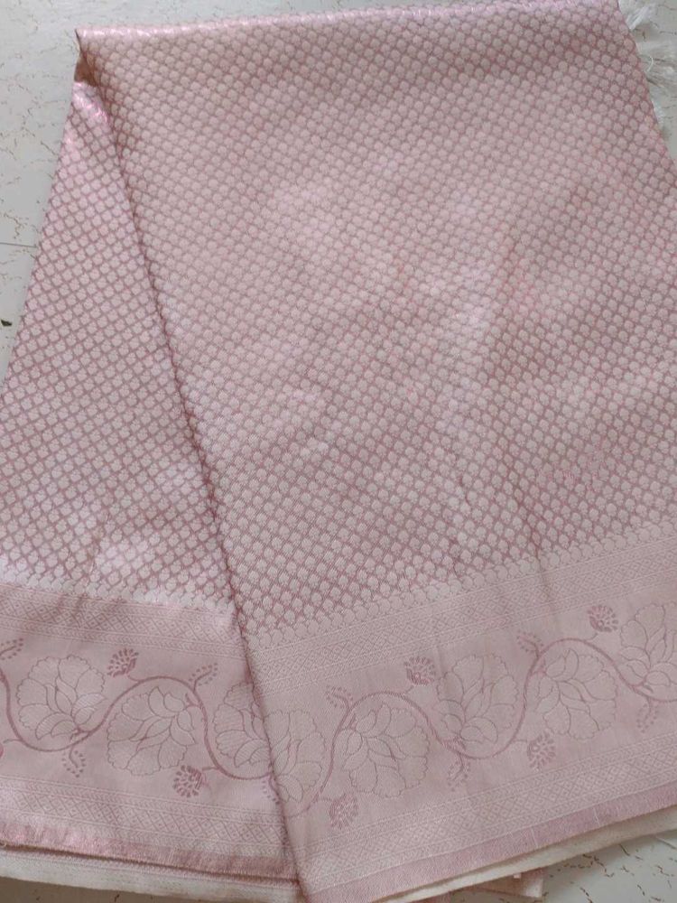 Baby Pink Soft Silk Saree 💕🌸