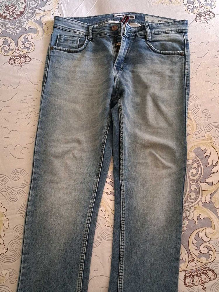 Faded Blue Jeans - Classic Denim Style