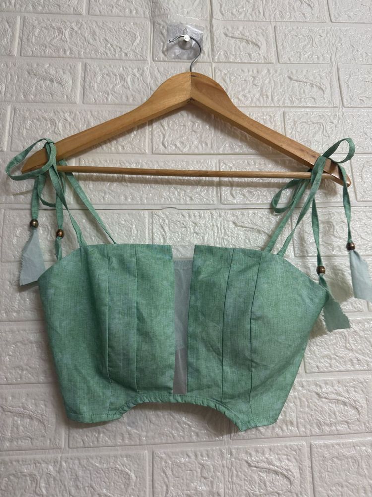 Green Tie-Up Bralette
