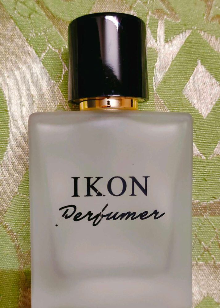 Empty bottle of IKON Perfumer