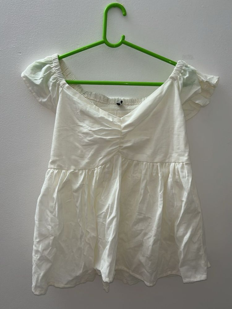 White Off-Shoulder Top