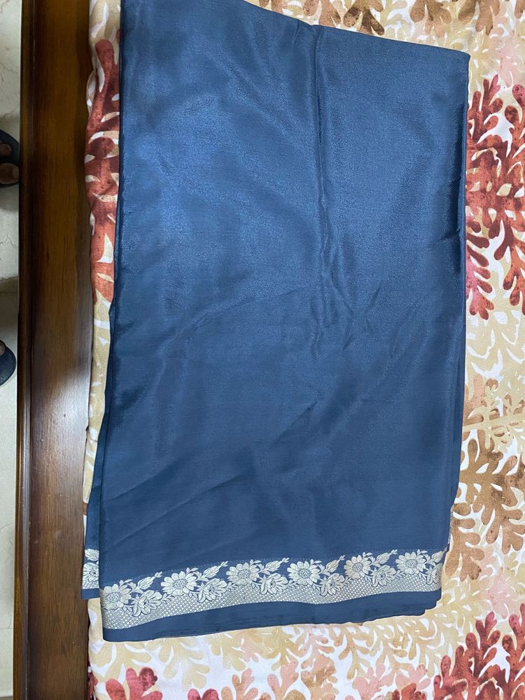 Art Silk Saree Without Blouse