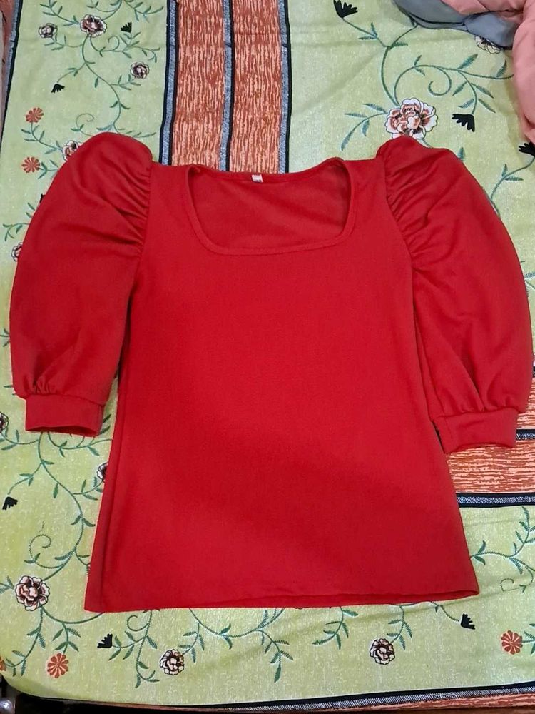 Puff Sleeves A-Line Top