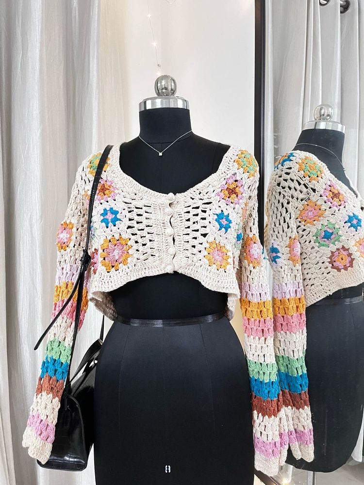 Multicoloured Crochet Top