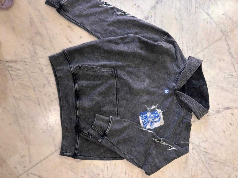 Acid Wash Graphic Hoodie