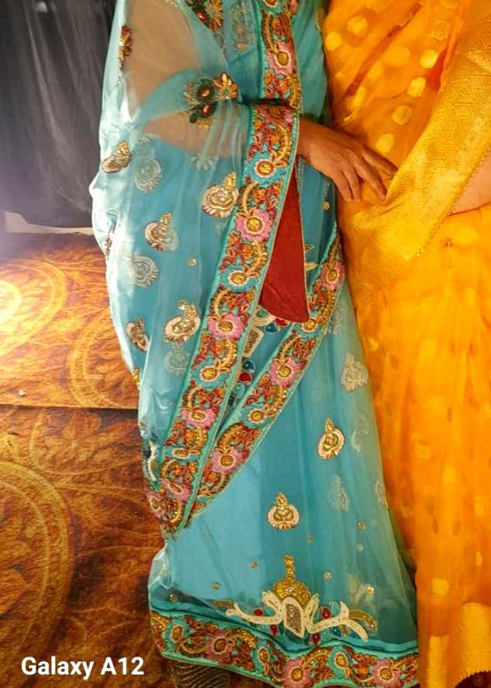 Beautiful Turquoise Saree