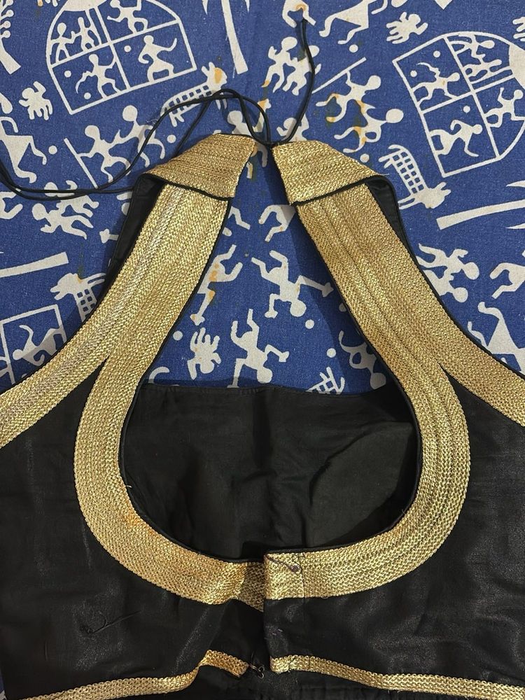 Elegant Black &amp; Gold Blouse