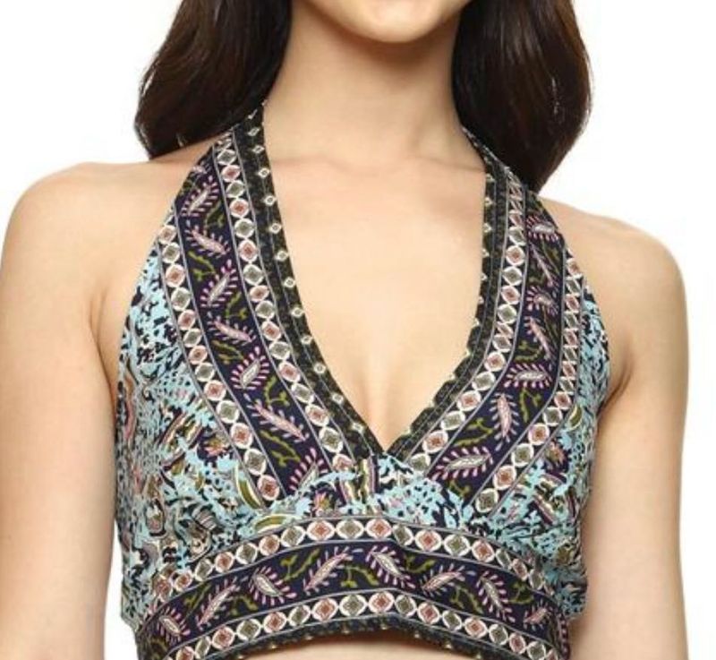 Patterned Halter Top