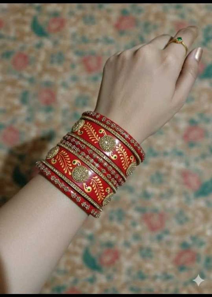 Red &amp; Gold Bangles