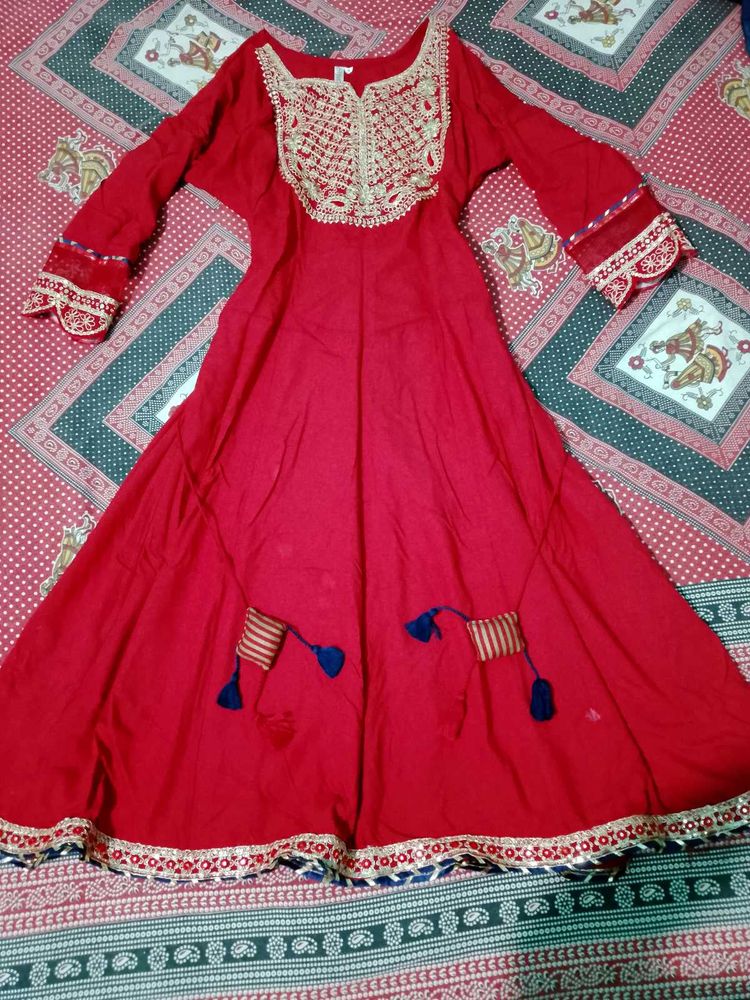 Elegant Red Ethnic Gown