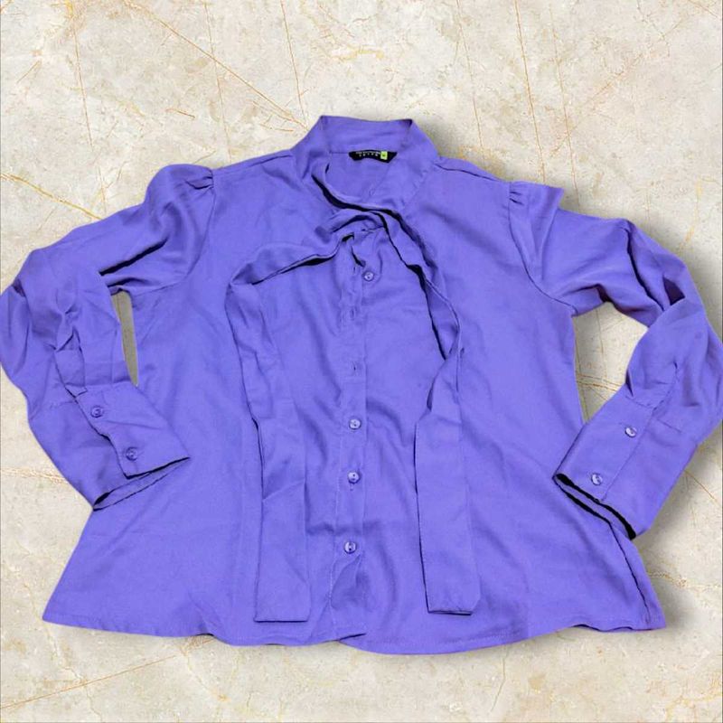 Tokyo Talkies Purple Casual Shirt