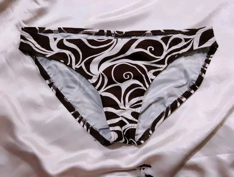 Brown &amp; White Swim Bottom