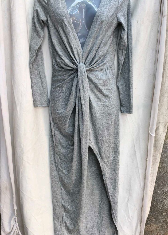 111511. Stylish Grey Maxi Dress
