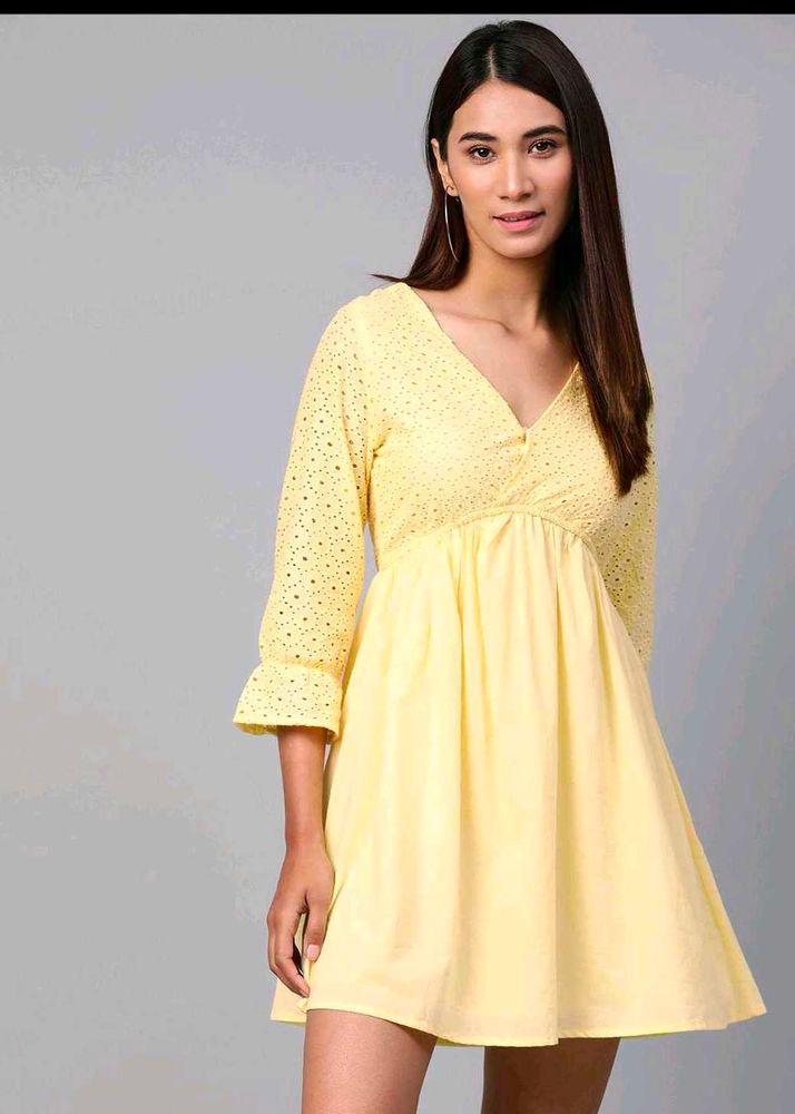 Chic Yellow Mini Dress