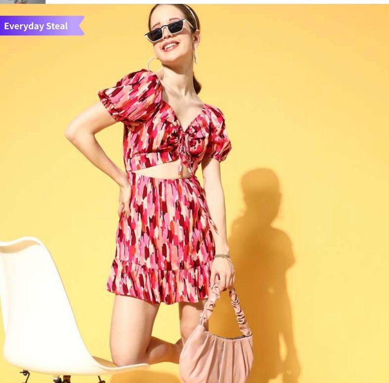 Pink Print Two-Piece Set