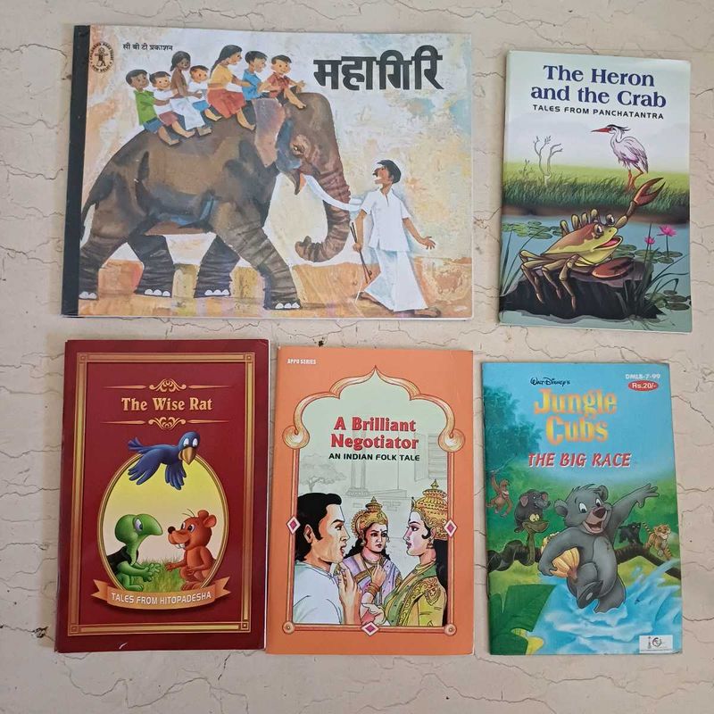 Set Of 5 Children Books (English &amp; Hindi)