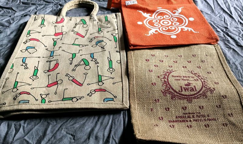 three jute bag combo