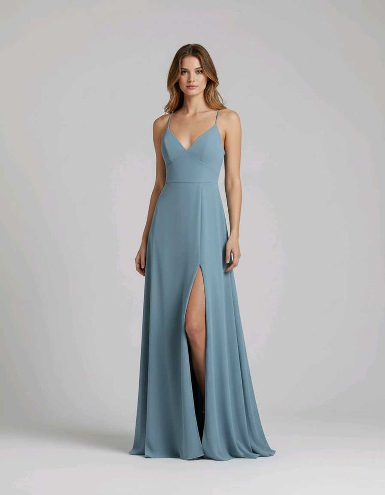 Elegant Blue Maxi AZAZIE Dress(A6)