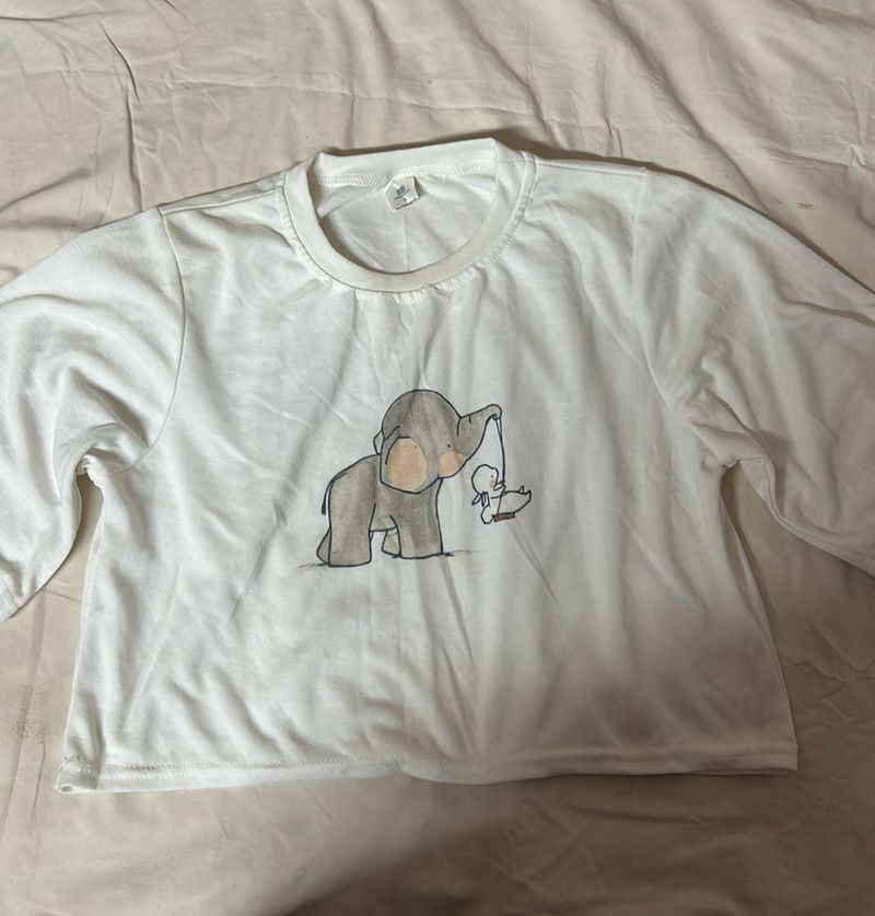 white crop top