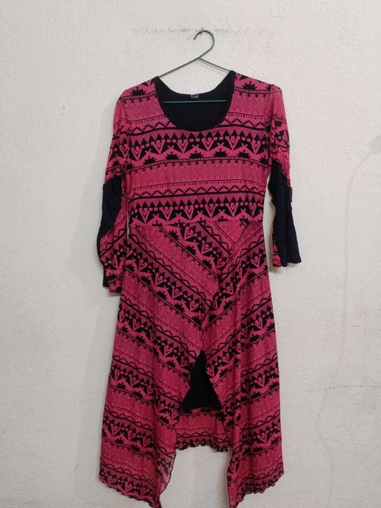Patterned Pink Dress