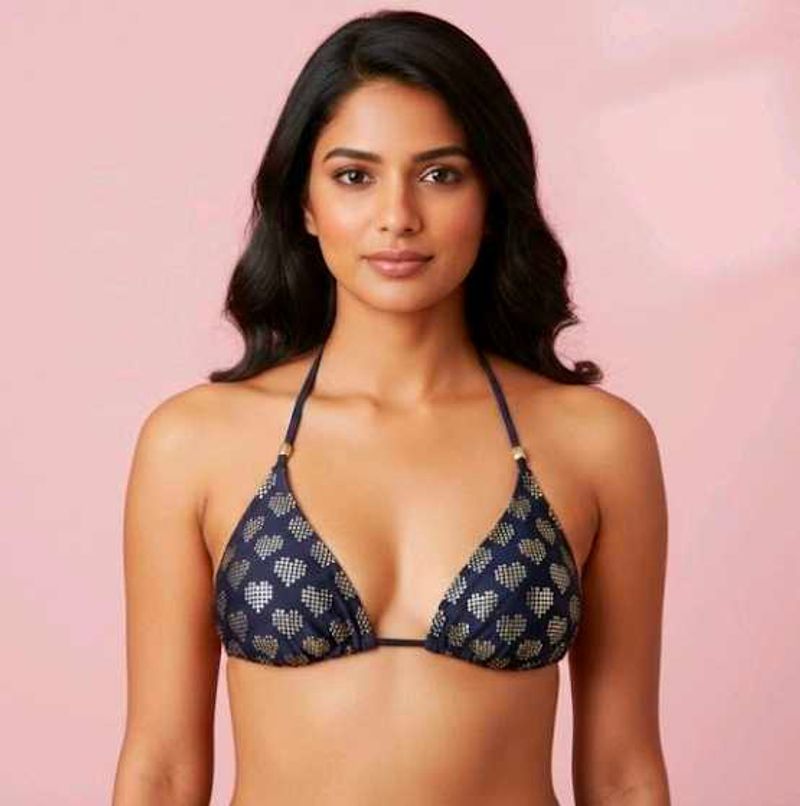 Heart Print Bikini Top✨🖤🔥