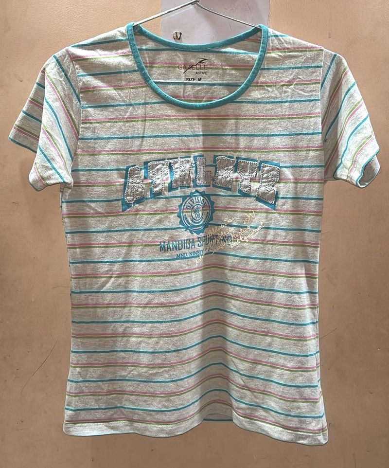 Striped Graphic Tee