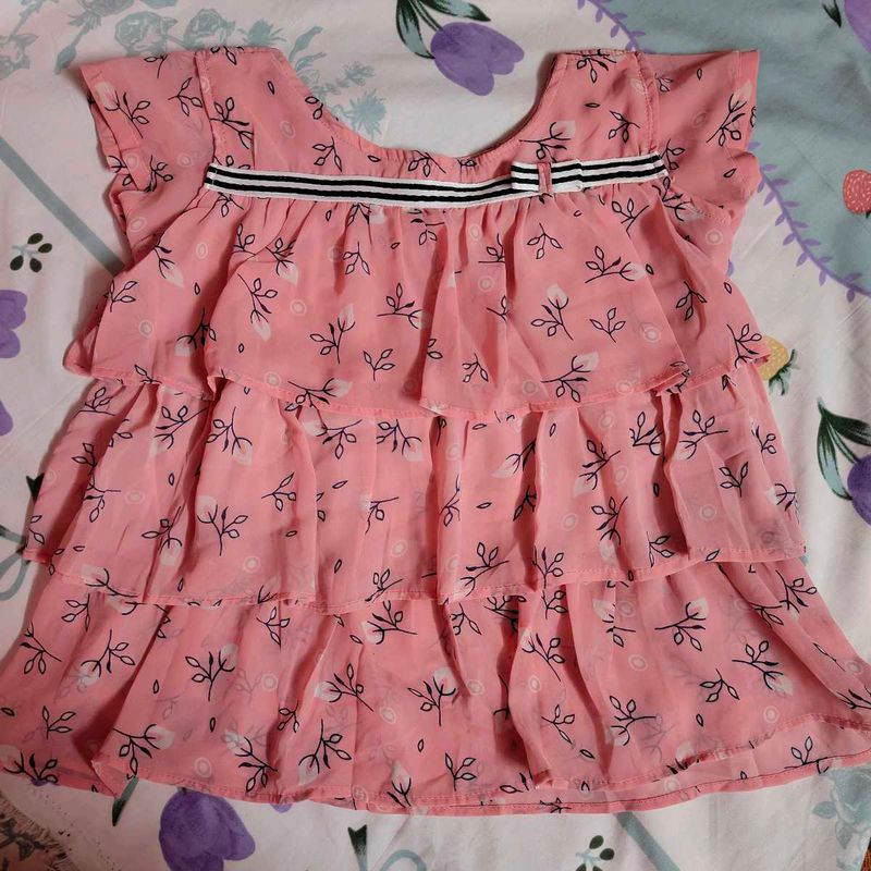 Cute Pink Floral Top
