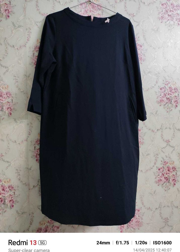 Navy Blue Midi Dress