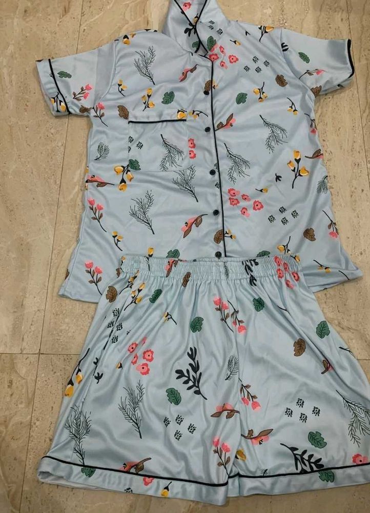 Trading Women Night Dress  Aqua Blue Colour