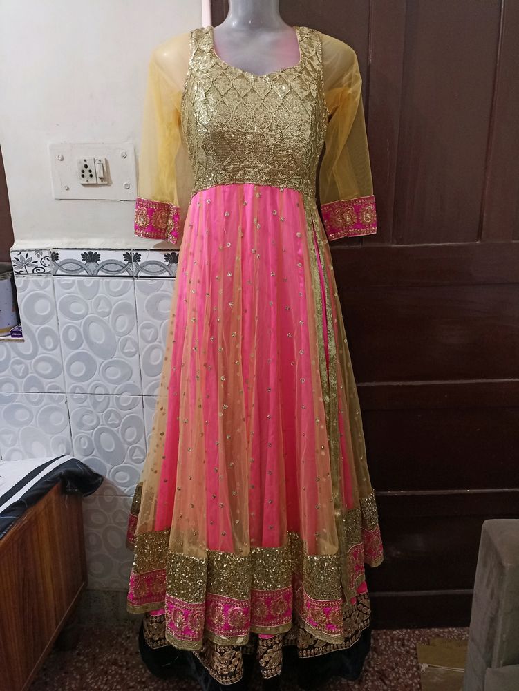 Pink One Piece Gown With Beautiful Dupatta Buy
