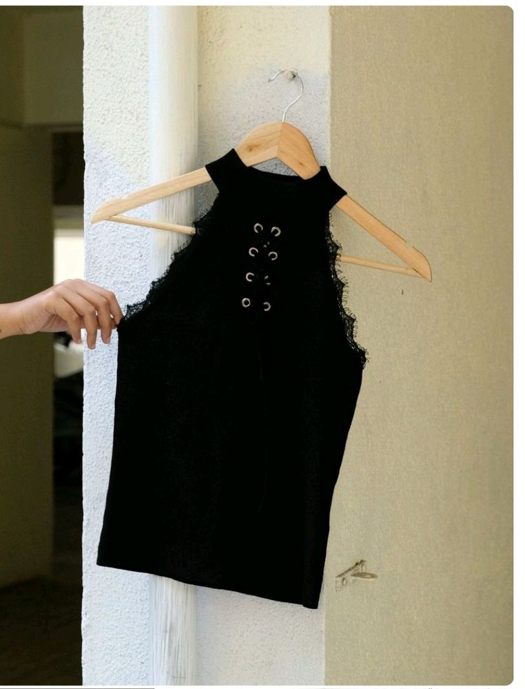 Black Party Tank Top