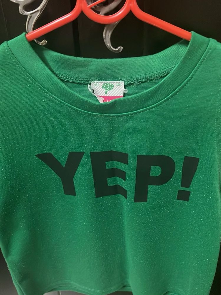 Green "Yep!" Graphic Top