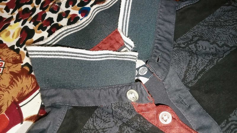 Patterned Polo Shirt