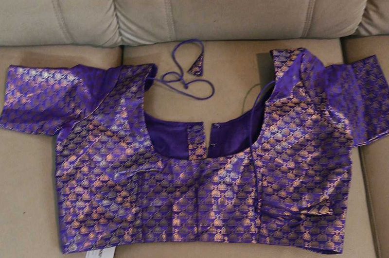 Purple Brocade Blouse