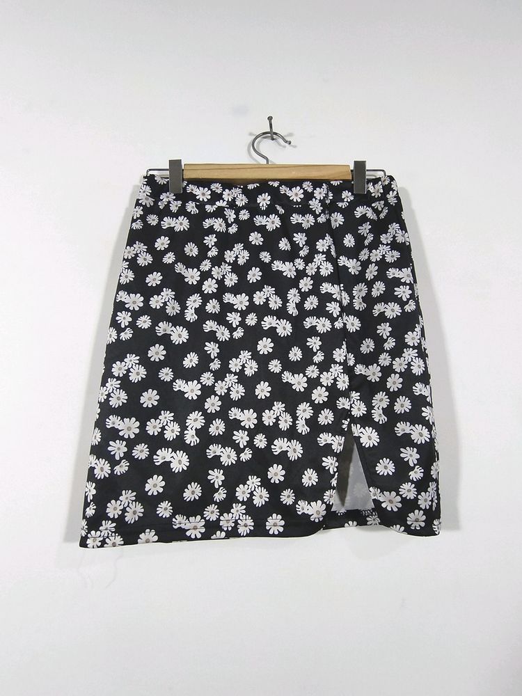 Black With White Floral Skirt (Women's)