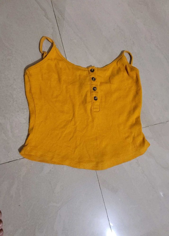 Yellow Crop Top