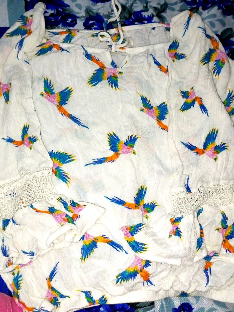 Beautiful Printed Soft  Crop Top