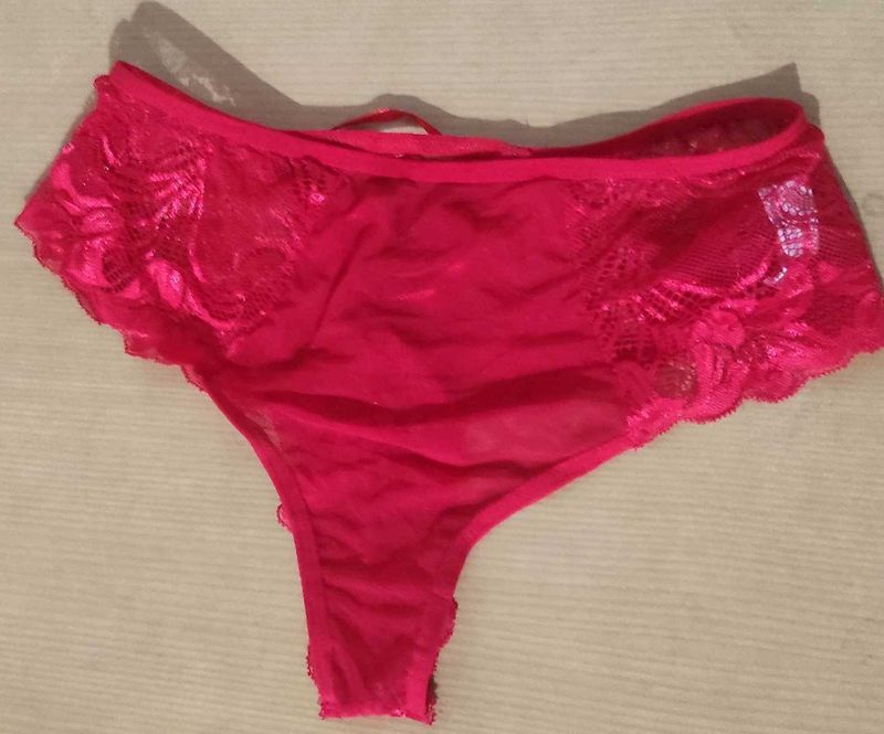 Red Lace Thong