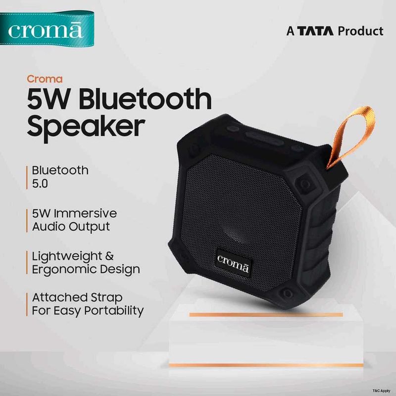 Croma Bluetooth Speaker Black (CREMP2101sBTSP)