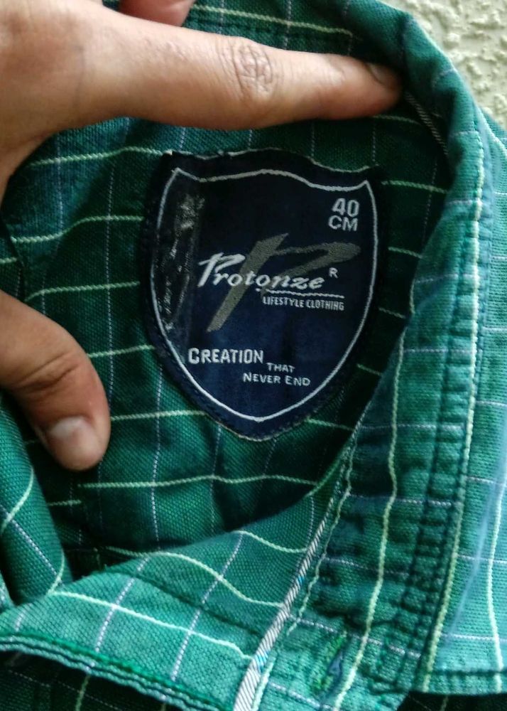 Protonize Green Checkered shirt