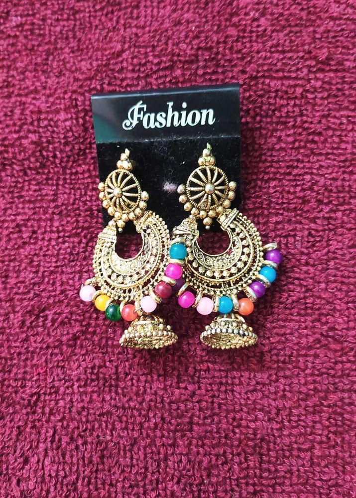 Colorful Jhumka Earrings