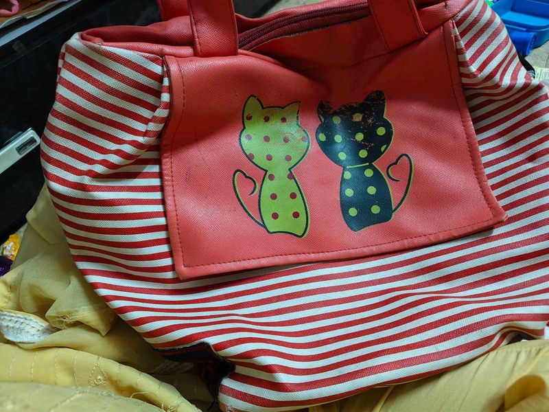 Beautiful Lining Bag With Cartoon Kitty