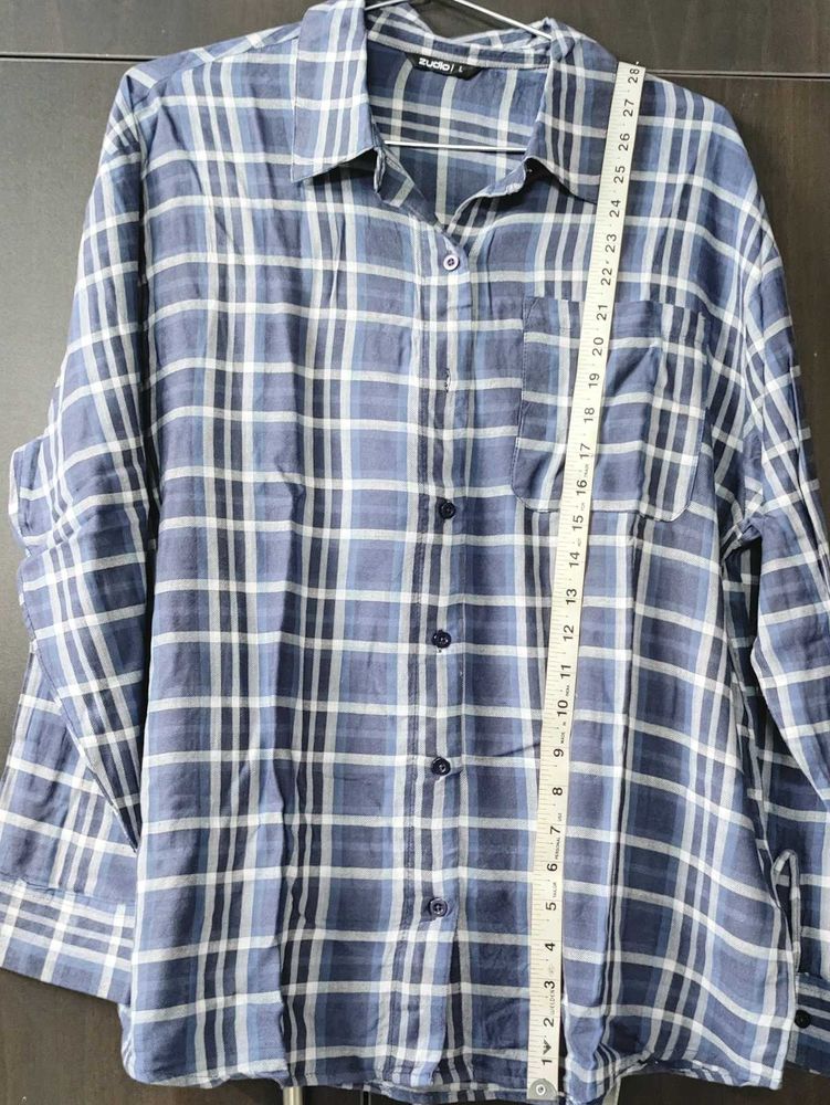 Boyfriend Shirt In Classic Blue Checks