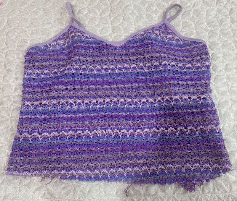 Crochet Purple Tank Top