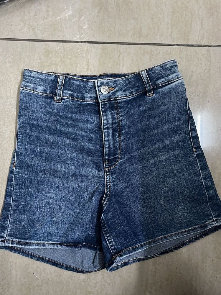 H&amp;M Blue Denim Shorts