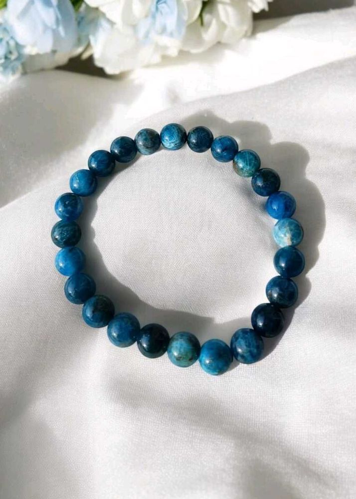 Blue Apatite Crystal Bracelet (8mm)