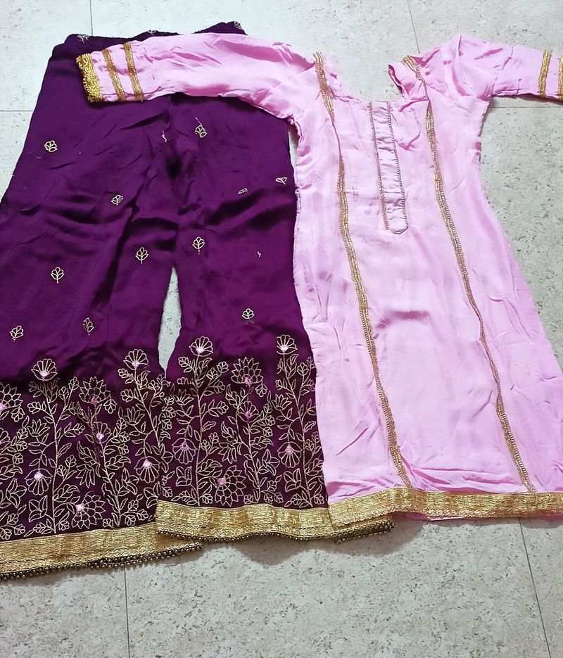 Partywear Kurta With Palazo