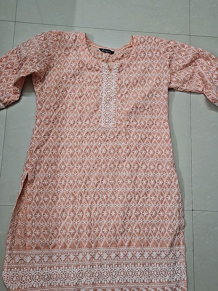 Selling Chikan Kurti Used Once In Less Price