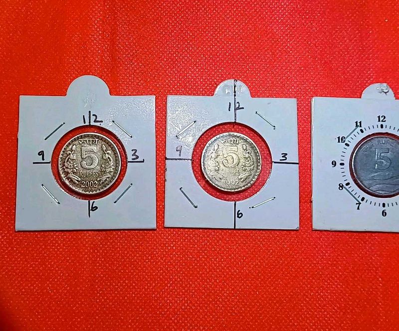 5 Rs Huge Rotation Error Coin