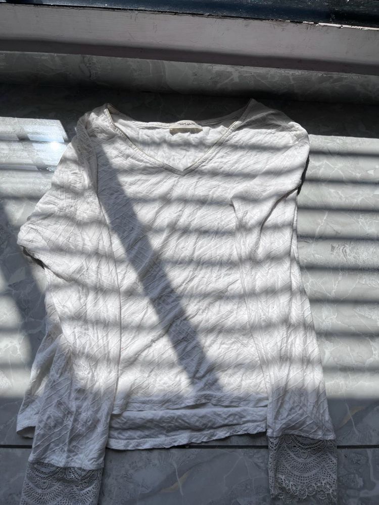 White Long Sleeve Top